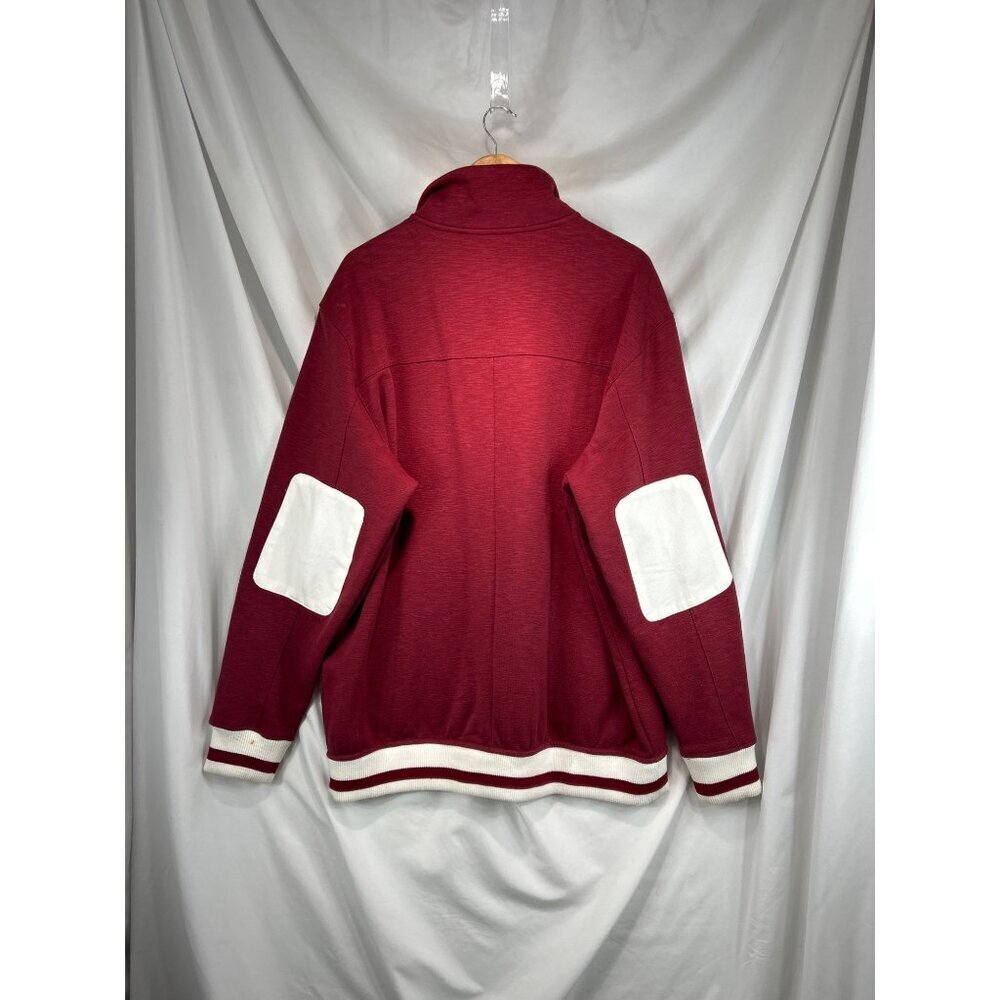 Sean John Men’s Red Varsity Jacket Stand Up Collar Snap Front Size 2XL (A-7) - Picture 2 of 6